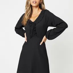 DOROTHY PERKINS Puff Sleeve Ruffled A-Line Mini Dress-picture-10