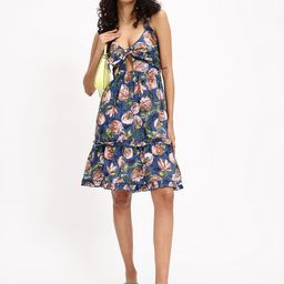 DressBerry Shadowed Bloom Tethered Smocked Dress-image-38