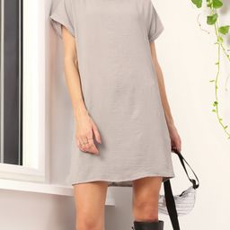 DressBerry Ultimate Grey Muted Melodies T-shirt Dress-image-12