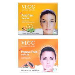 VLCC Set of Papaya Fruit & Anti-Tan Single Facial Kit-98