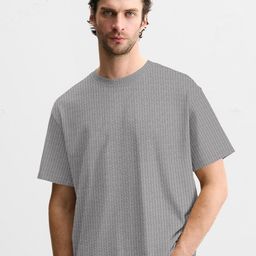 EXILION Self Design Round Neck Short Sleeves T-shirt-image-101