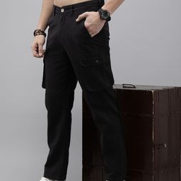 Roadster Men Mid Rise Pure Cotton Cargo Trouser-image-61