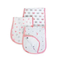 The White Cradle Infants Pack Of 3 Printed Burp Cloth-23