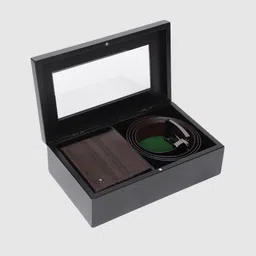 Woodland Men Leather Wallet & belt Accessory Gift With Box-56