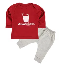 BAESD Infant Kids Typography Printed T-shirt with Pyjamas-56