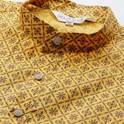 SOJANYA PLUS Men Plus Size Ethnic Motifs Printed Regular Kurta with Pyjamas image 2