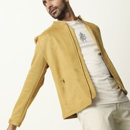 RARE RABBIT Men Sink Tailored Fit Mock Collar Jacket-image-76