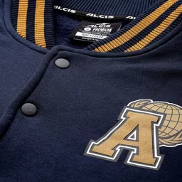 Alcis Men Typography Printed Varsity Jacket image 2