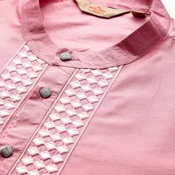 Anouk Men Yoke Design Regular Mirror Work Kurta with Pyjamas image 2