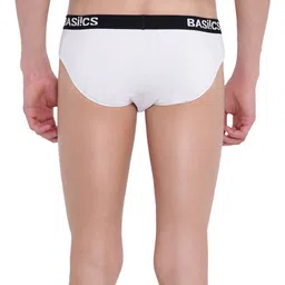 BASIICS by La Intimo Men White Pack of 2 Briefs BCSBR11B0550 image 3