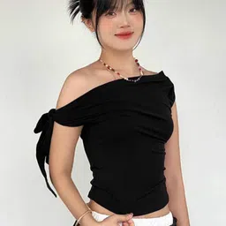 HERE&NOW Women One Shoulder Crop Top-picture-30