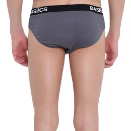 BASIICS by La Intimo Men Grey Pack of 2 Briefs BCSBR11B0AA0 image 2
