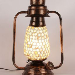 Devansh Cream-Coloured Printed Traditional Table Lantern image 2