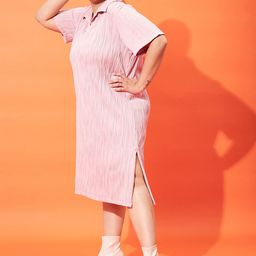 Athena Ample Plus Size Self Design A-Line Midi Dress image 5