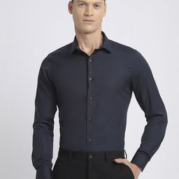 THE BEAR HOUSE Slim Fit Long Sleeves Pure Cotton Formal Shirt-image-55