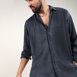 Campus Sutra Pleat-Creased Shirt-image-84