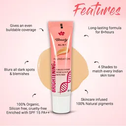 Adbeni Beauty Brightening Foundation For Flawless Coverage - 30ml - Shade 01 image 5