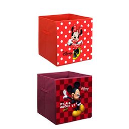 Kuber Industries Set Of 4 Disney Printed Foldable Large Size Multi-Utility Storage Cubes With Handle image 4