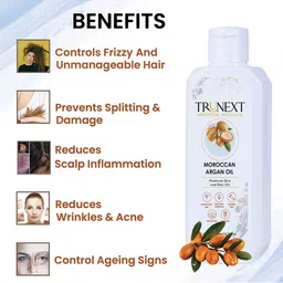 TRUNEXT Pure & Natural Moroccan Argan Oil 200 ml image 5