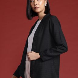 All About You Formals Shawl Collar Self-Striped Open-Front Blazer image 3
