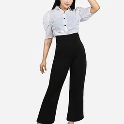 Bellofox Women Straight Fit High-Rise Trousers-picture-34