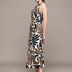 MANGO Printed One Shoulder A-Line Midi Dress image 2