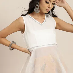 Shae by SASSAFRAS Women White Solid Peplum Top-image-39