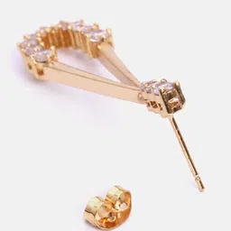 MINUTIAE Gold-Toned Teardrop Shaped Drop Earrings image 5