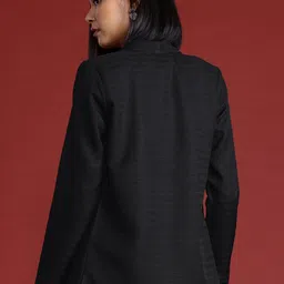 All About You Formals Shawl Collar Self-Striped Open-Front Blazer image 5