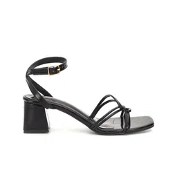 Truffle Collection PU Block Sandals with Bows image 3