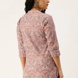 AMUKTI Mandarin Collar Printed Ethnic Tunic image 4
