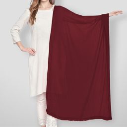Dupatta Bazaar Maroon Solid Dupatta image 5