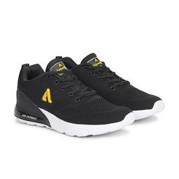 Aqualite Men Black Mesh Running Non-Marking Shoes image 3