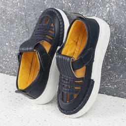 Jazzy Juniors Boys Navy Blue Slip-On Sneakers-image-55