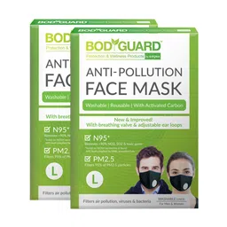 BOD GUARD Pack Of 2 Black 5-Ply Reusable N95/KN95 Masks-image-74
