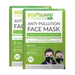 BOD GUARD Unisex Pack of 2 Black Solid 5-Ply Anti-Pollution N95 Masks-image-96