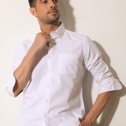 RARE RABBIT Men Auxfo Slim Fit Opaque Cotton Shirt-image-73