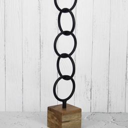 Maison Modern Black Circles Large Metal Figurine Showpiece-6