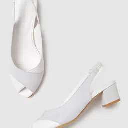 Marc Loire Peep Toes Block Heels With Backstrap-11