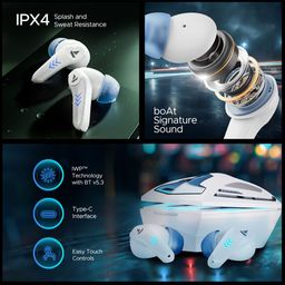 boAt Immortal 131 With 40H Battery Life, Quad Mics, RGB Lights & ENX Wireless Earbuds image 4