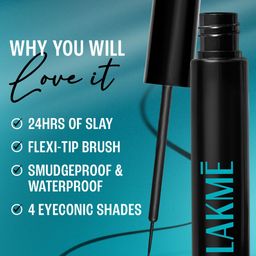 Lakme 9 to 5 Eyeconic Liquid Eyeliner Smudgeproof, Waterproof - Black, 4.5 ml image 3