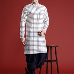 Anouk Striped Pure Cotton Kurta with Dhoti Pants-picture-55
