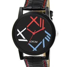 LOREM Men Printed Dial & Straps Analogue Watch LR12-A image 2