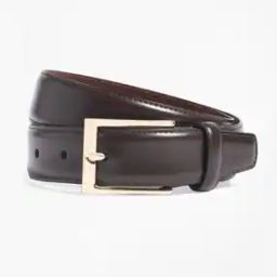 Gold Buckle Leather Dress Belt-picture-24