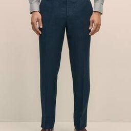 Men Regular Fit Flat-Front Trousers-picture-18