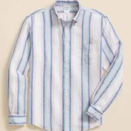 Men Striped Regular Fit Shit with Patch Pocket-image-1