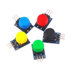 Black Electronic Building Blocks Big Key Button Module High Level Output image 2