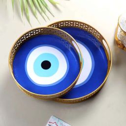 amaya decors Evil Eye Meena Tray Set of 2-picture-33