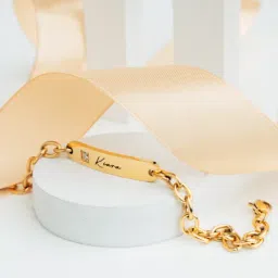 Personalized Gold And Zircon Zest Bracelet-image-61