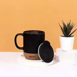 Personalized Father's Day Black Mug With Cork Base-image-67